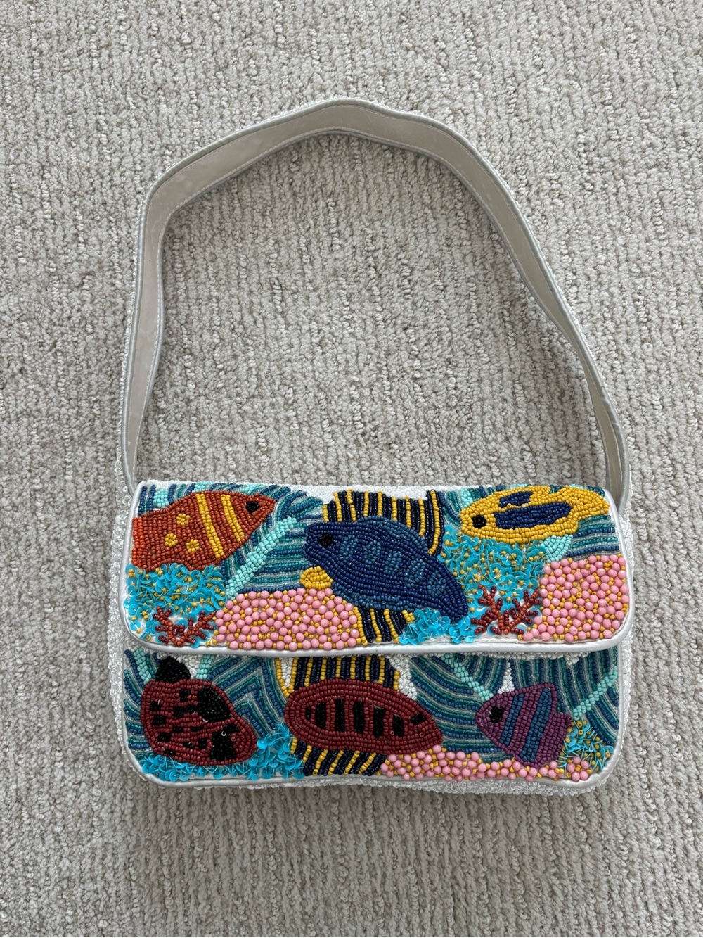 Beaded Fish Bag